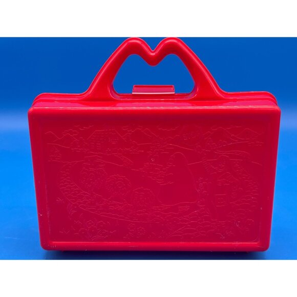 Vintage Mcdonalds Happy Meal Carry Case Plastic Storage Box 1980S Rare Red - Picture 1 of 10
